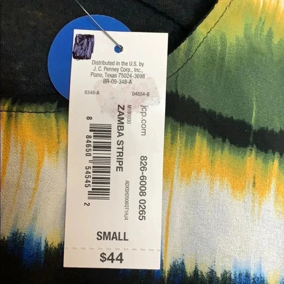 East 5th Batwing Zamba Striped Blouse Top New - Picture 6 of 8